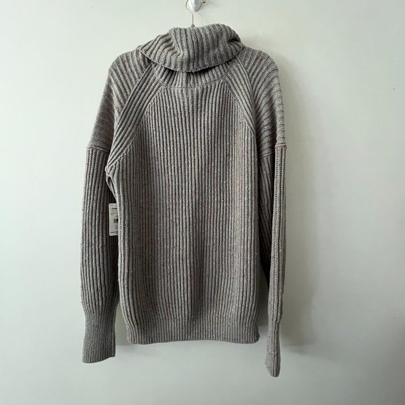 NWT Free People Leo Tunic Silver Gleam Gray Cowl Neck Sweater sz XS - Picture 9 of 14